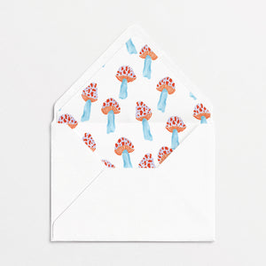 Cosmic Love Cards & Envelopes Cute Mushrooms Kit