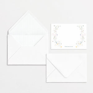 Pressed Flowers Cards & Envelopes Striped Kit