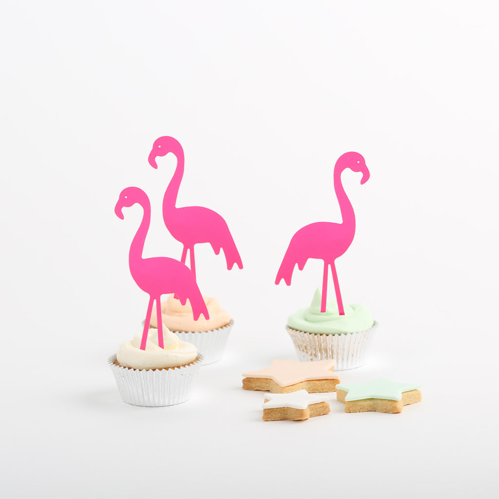 Cake Topper . Flamingos Kit
