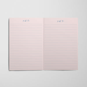 Tiger King Notebook - Pink Hearts Red