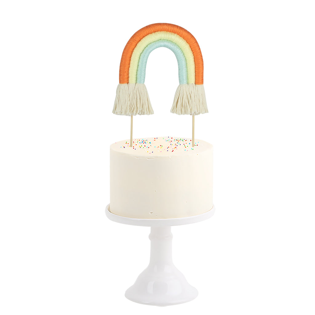 Cotton Cake Topper . Rainbow